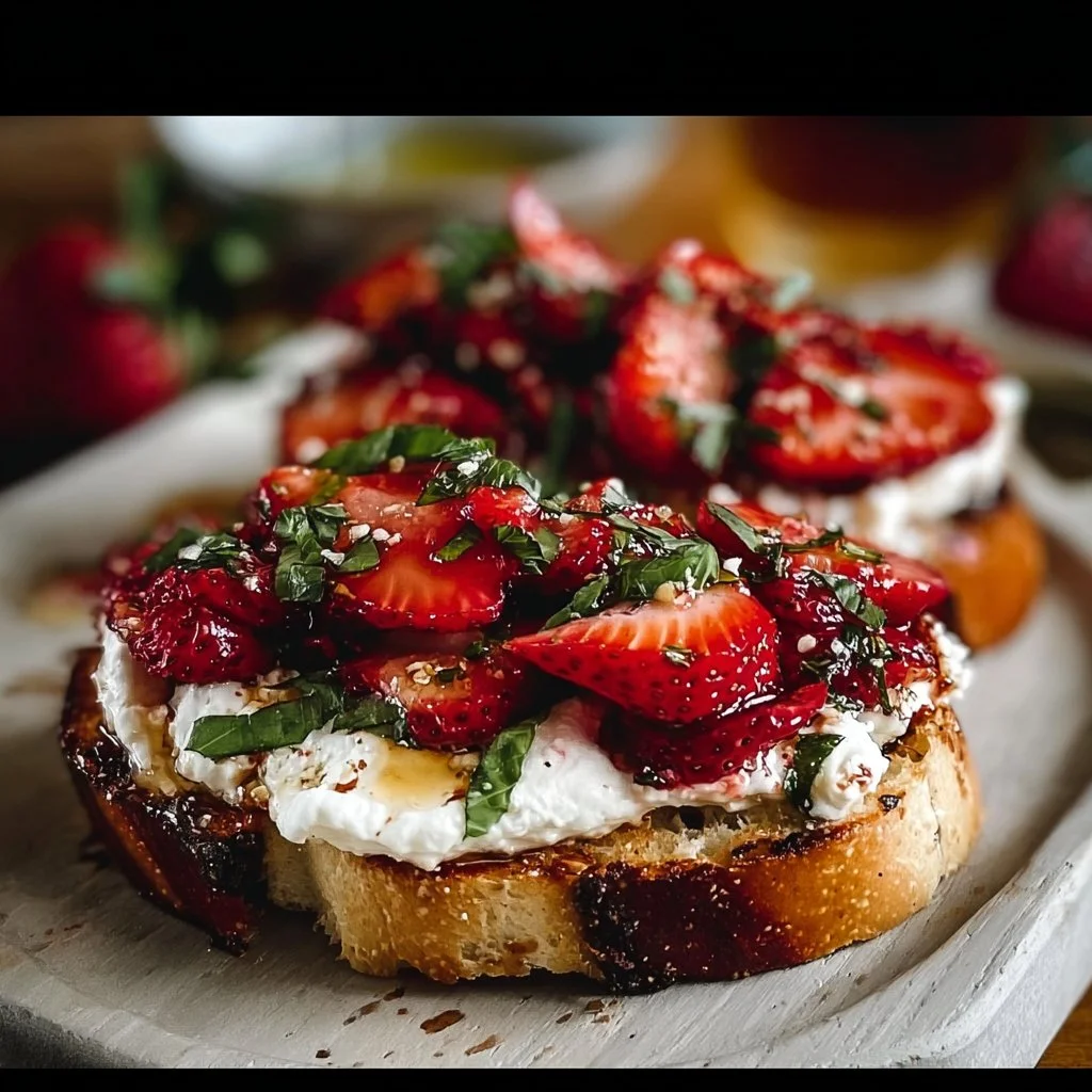 Roasted Strawberries and Ricotta
