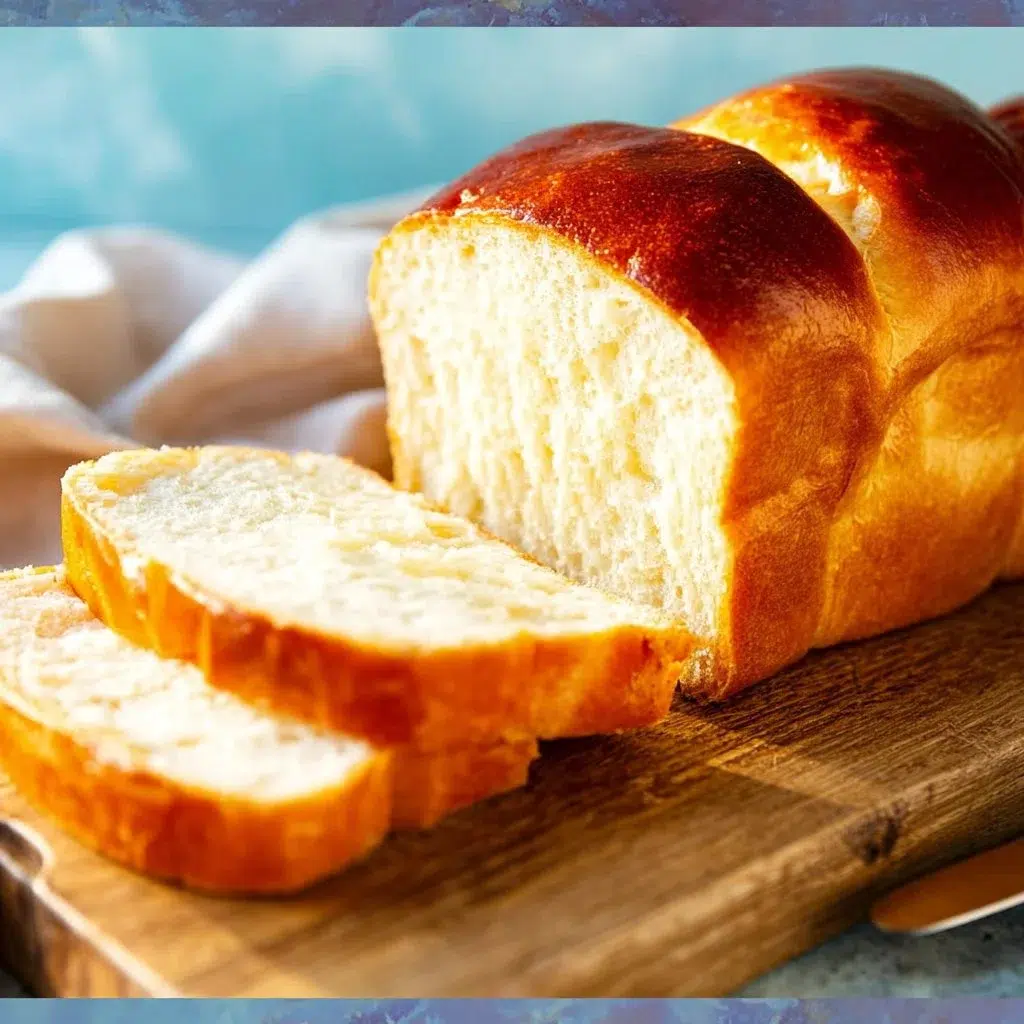 Bread Machine Brioche 2 Freshly baked brioche made in a bread machine