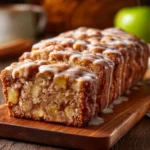 Cozy Amish Apple Fritter Bread loaf with apples and cinnamon