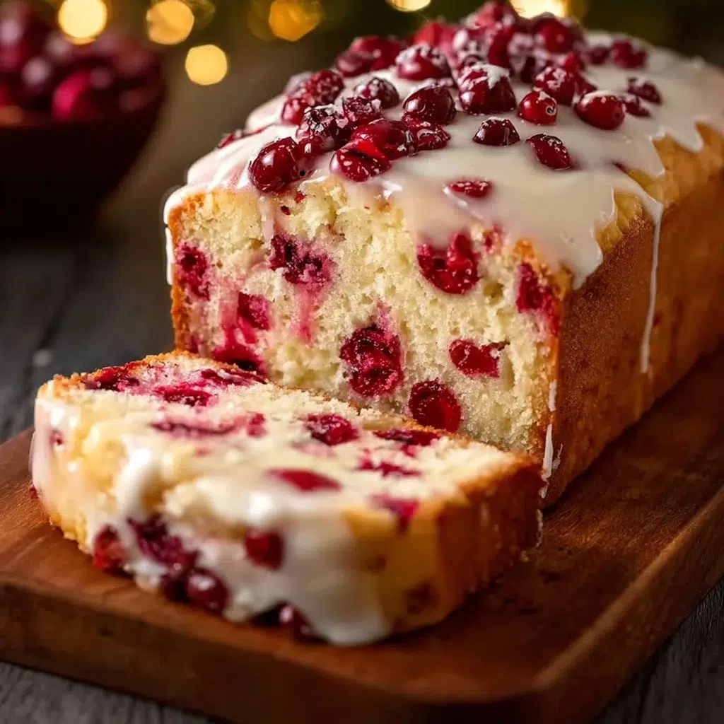 Cozy Cranberry-Pecan Cream Cheese Bread baked to perfection