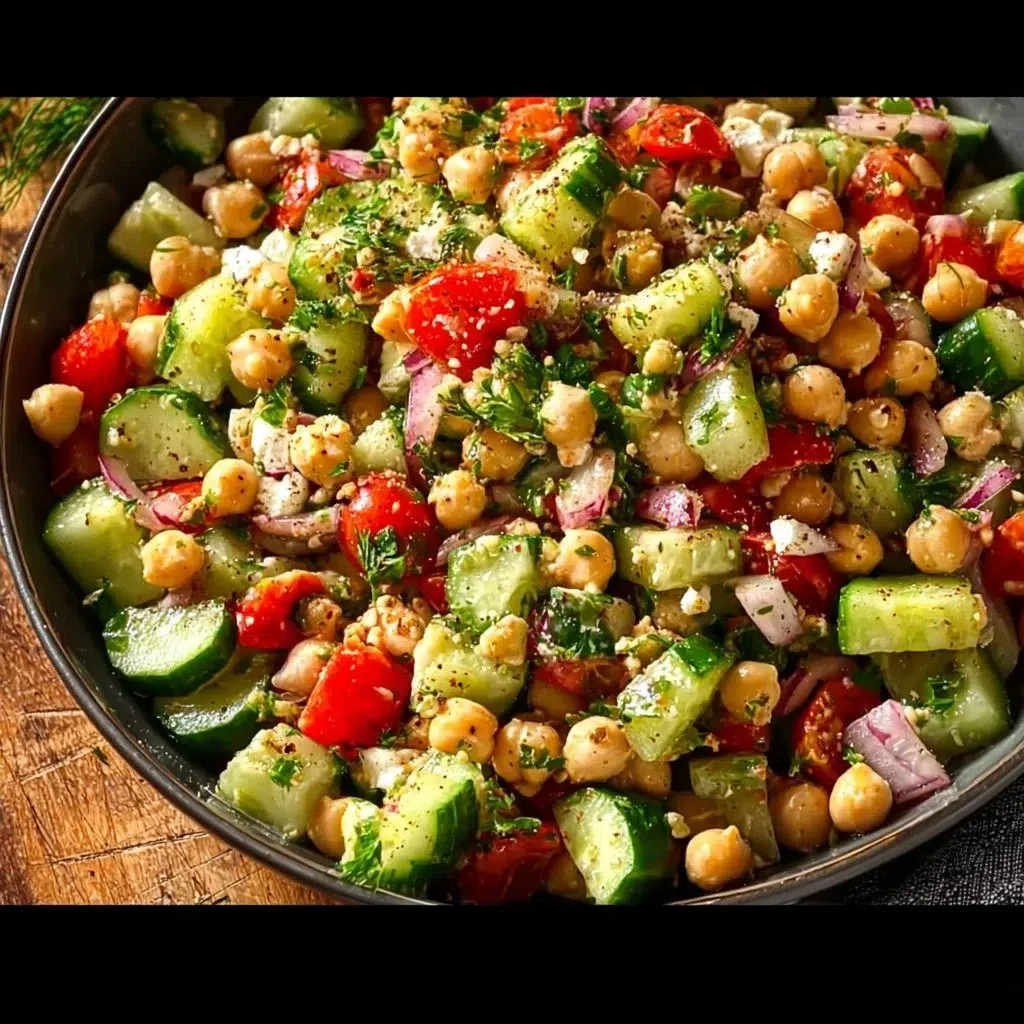 Healthy Chickpea Cucumber Salad